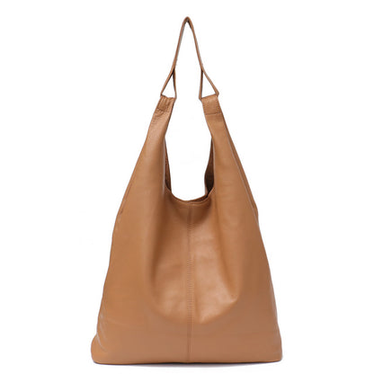 Large Casual Leather Shoulder Bag