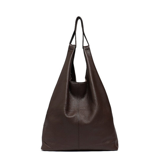 Large Casual Leather Shoulder Bag