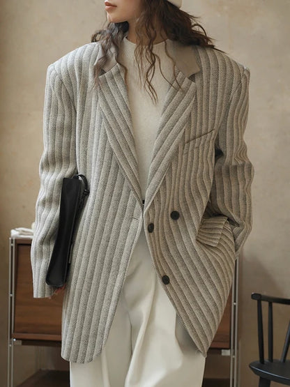 The Striped Statement Blazer – Relaxed Fit